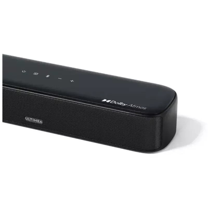 Soundbar Ultimea Aura A50 Melns 5.1 kanāli, 320 W RMS, Dolby Atmos/Surround, 10.2 cm zemfrekvences skaļrunis