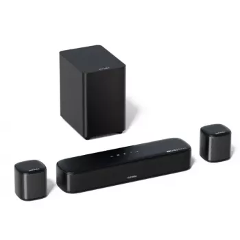 Soundbar Ultimea Aura A50 Melns 5.1 kanāli, 320 W RMS, Dolby Atmos/Surround, 10.2 cm zemfrekvences skaļrunis