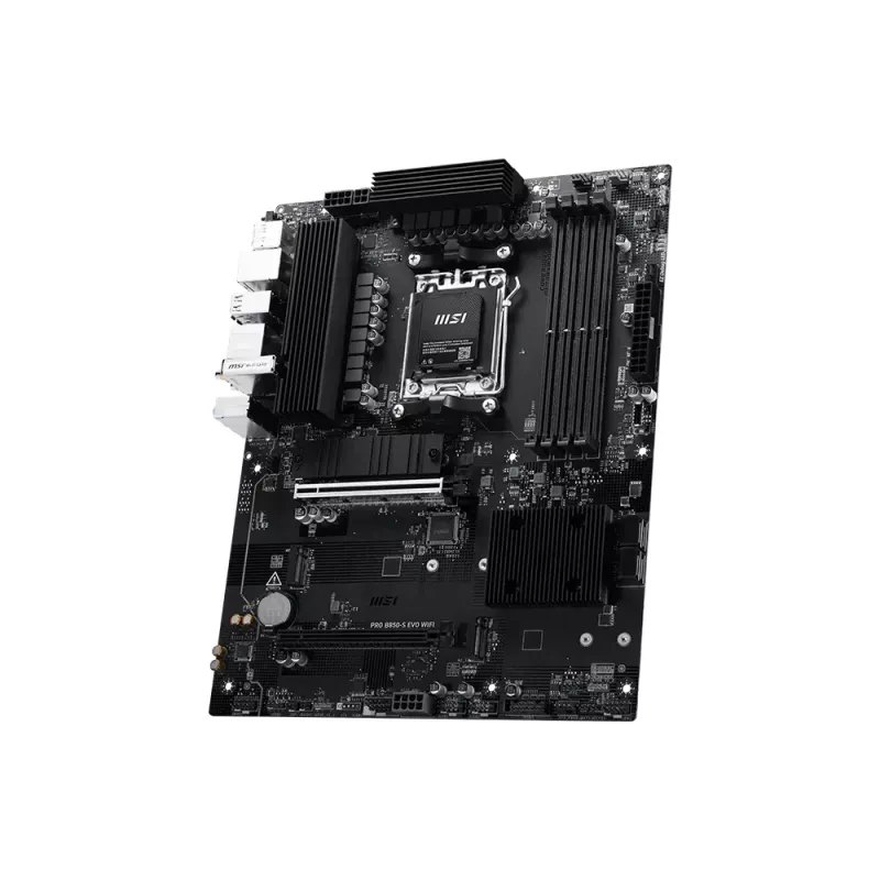 Mātesplate MSI PRO B850-S EVO WIFI — AMD B850 mikroshēmojums, Socket AM5, ATX, DDR5, Wi‑Fi 7, 2.5GbE