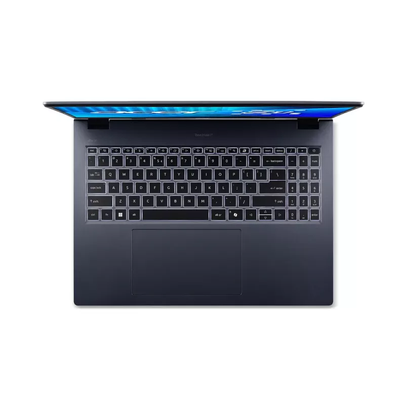 Acer TravelMate P4 TMP416-74-TCO klēpjdators — Intel Core Ultra 5 225H, 16 collu WUXGA, 16 GB DDR5, 512 GB SSD, Intel Arc 130T, Windows 11 Pro, zils