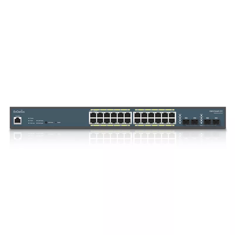 Pārvaldāms slēdzis EnGenius FitSwitch 24 PoE ar 24x Gigabit Ethernet pieslēgvietām