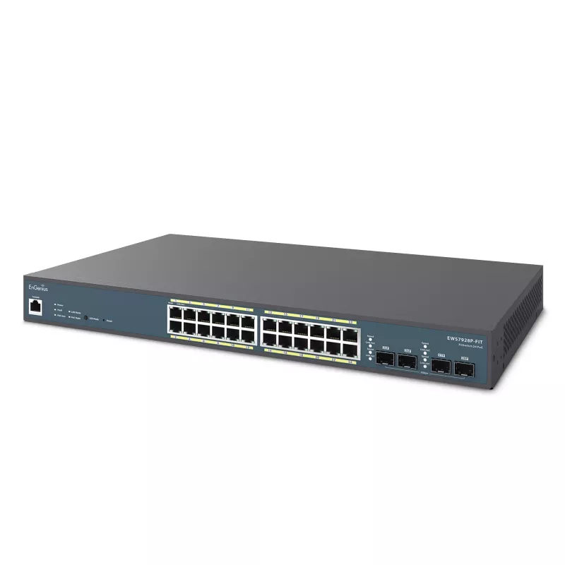 Pārvaldāms slēdzis EnGenius FitSwitch 24 PoE ar 24x Gigabit Ethernet pieslēgvietām