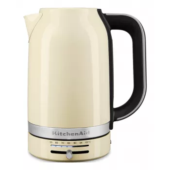 KitchenAid 5KEK1701EAC elektriskā tējkanna 1,7 l 2400 W Melna, Krēmkrāsa, Nerūsējošais tērauds
