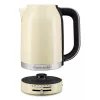 KitchenAid 5KEK1701EAC elektriskā tējkanna 1,7 l 2400 W Melna, Krēmkrāsa, Nerūsējošais tērauds