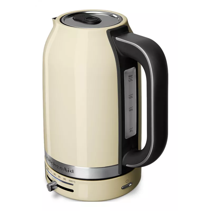KitchenAid 5KEK1701EAC elektriskā tējkanna 1,7 l 2400 W Melna, Krēmkrāsa, Nerūsējošais tērauds