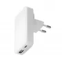 d bramante Pro plāns lādētājs USB-C 45 W + USB-A 30 W, iekštelpu, maiņstrāva, balts
