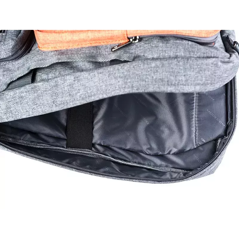 Messenger somiņa MODECOM RENO 15,6 collu (39,6 cm) klēpjdatoriem, neilons, pelēka/oranža