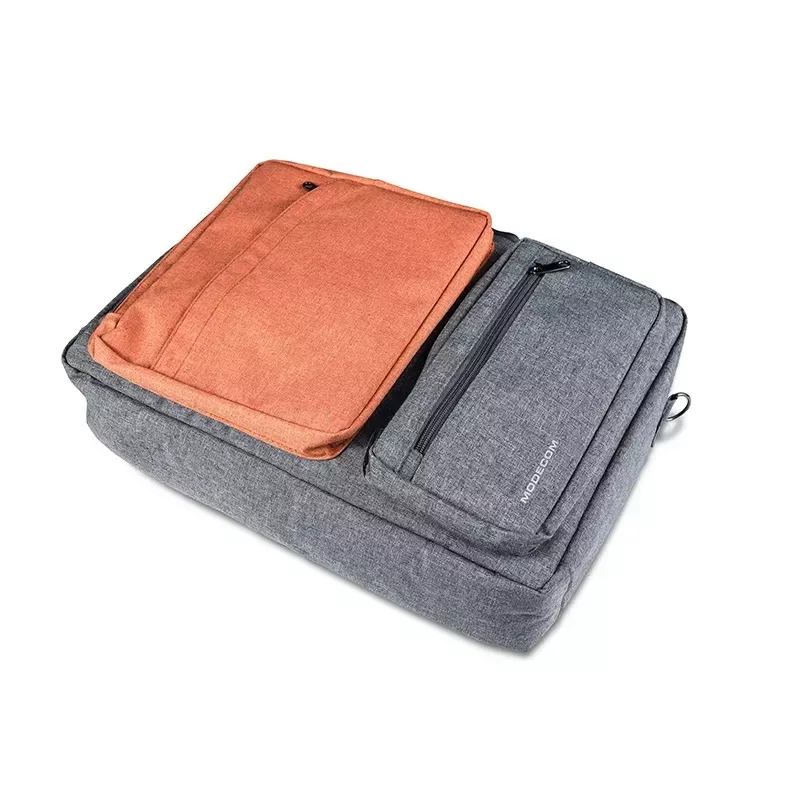 Messenger somiņa MODECOM RENO 15,6 collu (39,6 cm) klēpjdatoriem, neilons, pelēka/oranža