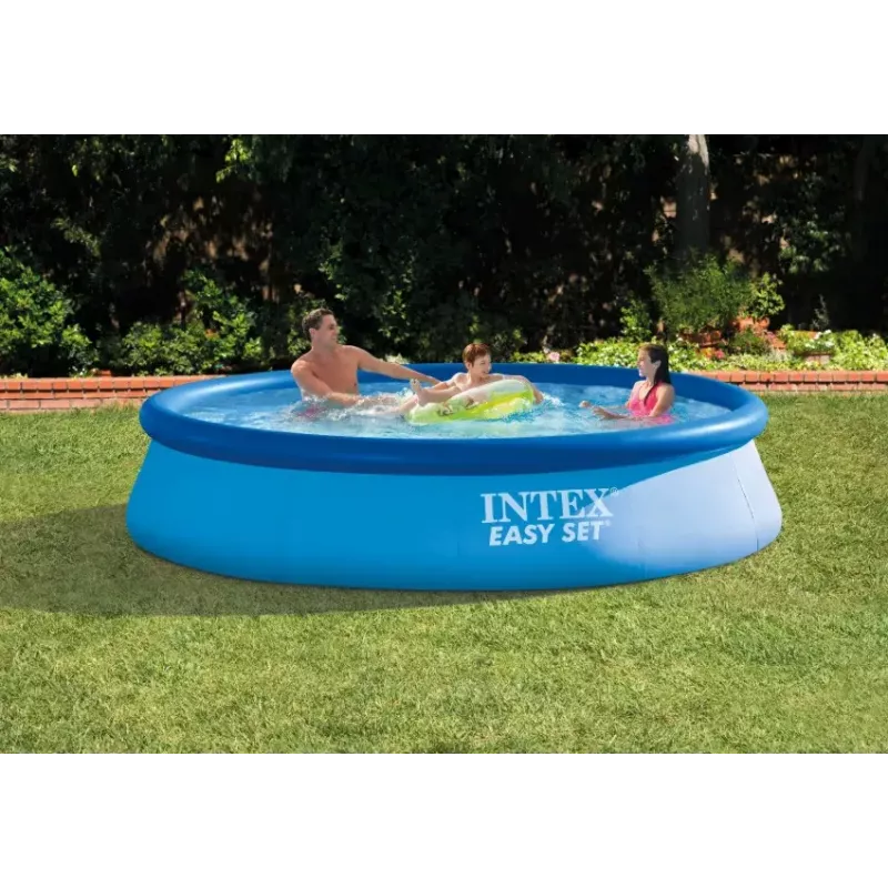 Piepūšamais baseins Intex 28132GN — apaļš virszemes baseins, ieteicamais vecums 6+, svars 14 kg