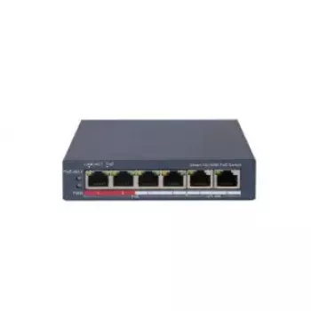 Pārvaldāms slēdzis Hikvision DS-3E1106P-EI 4 Portu Fast Ethernet PoE