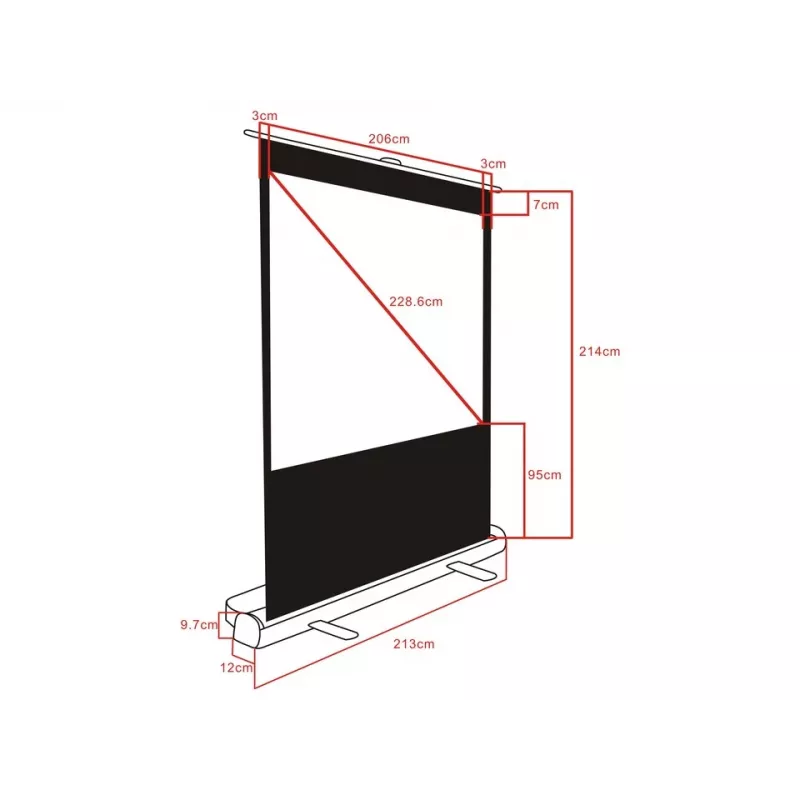 Multibrackets M 16:9 Pārnēsājamais projekcijas ekrāns 200x112, 90 collas