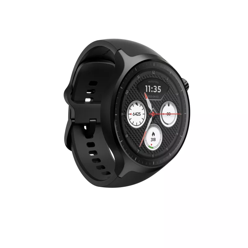 Motorola Moto Watch 3,63 cm (1,43 collas) OLED 47 mm digitāls skārienjūtīgs Melns GPS (satelīta)