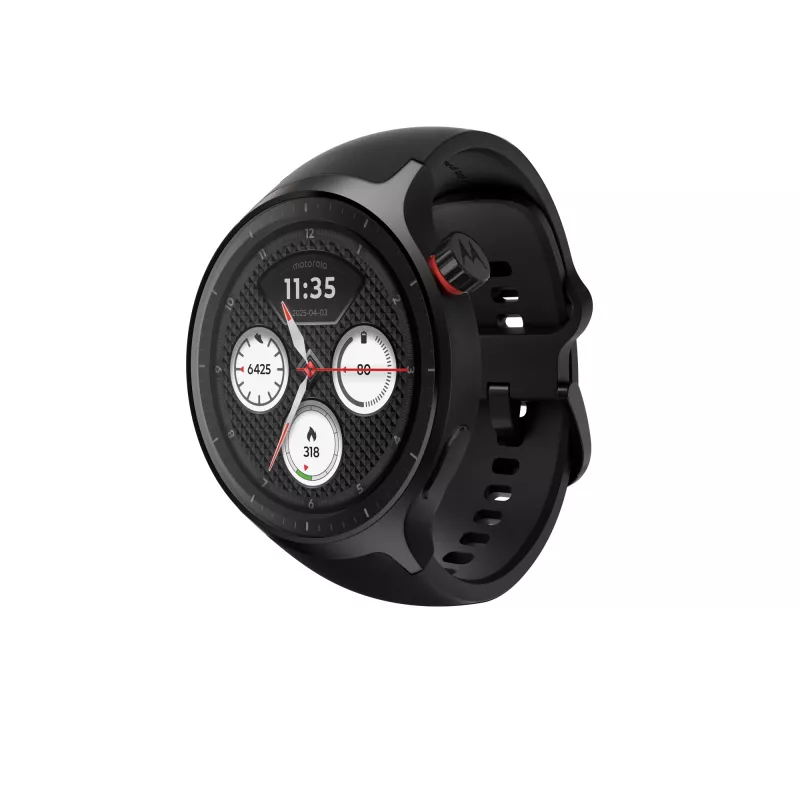 Motorola Moto Watch 3,63 cm (1,43 collas) OLED 47 mm digitāls skārienjūtīgs Melns GPS (satelīta)