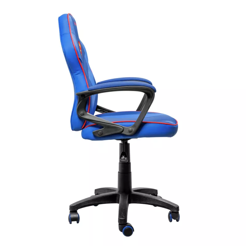 Spēļu krēsls TRUST GXT 703SM REVVO Kids Superman Blue – bērnu spēļu krēsls, ergonomiska konstrukcija, regulējamas funkcijas