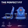 Spēļu krēsls TRUST GXT 703SM REVVO Kids Superman Blue – bērnu spēļu krēsls, ergonomiska konstrukcija, regulējamas funkcijas