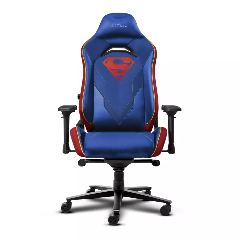 Spēļu krēsls TRUST RUYA PRO GXT721SM Superman — ergonomisks dizains, regulējams augstums