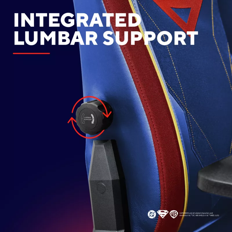 Spēļu krēsls TRUST RUYA PRO GXT721SM Superman — ergonomisks dizains, regulējams augstums
