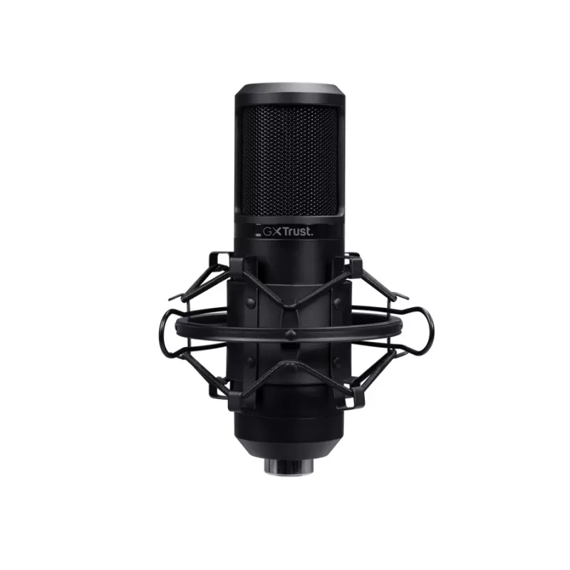 Studijas mikrofons TRUST GXT 269 Emita II — vadu USB, metāla korpuss, galda stiprinājums, melns (42×162×42 mm)