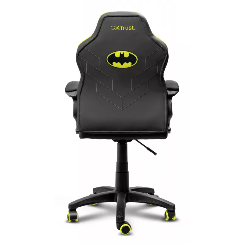 PC gaming krēsls TRUST 25786 — polsterēts sēdeklis, maks. svars 110 kg, sēdeklis 44×44 cm, maks. augstums 100 cm, melns/dzeltens