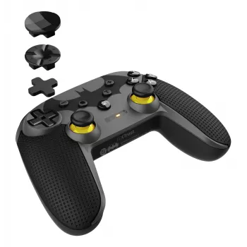 Spēļu kontrolieris TRUST 25789 — melns Bluetooth/USB kontrolieris operētājsistēmām Android, Nintendo Switch, PC, iOS, 8 m diapazons, 3 m kabelis