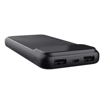 Ārējais akumulators TRUST 25882 — Pārnēsājams Li‑Ion 10000 mAh, PD 3.0/PPS/QC3.0, 2×USB‑A + 1×USB‑C, 20W, Melns
