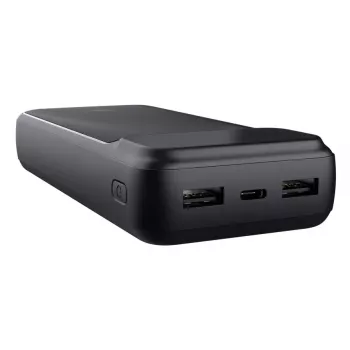 Ārējais akumulators TRUST 25883 — 20000 mAh Li‑Ion, PD & Quick Charge 3.0, 2×USB‑A + 1×USB‑C, 20 W, melns