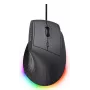 Spēļu pele TRUST GXT 145 Rexxa labās rokas USB Type-A 12800 DPI, vadu, RGB ritenis, melna