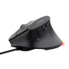 Spēļu pele TRUST GXT 145 Rexxa labās rokas USB Type-A 12800 DPI, vadu, RGB ritenis, melna