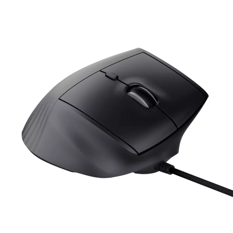 Spēļu pele TRUST GXT 145 Rexxa labās rokas USB Type-A 12800 DPI, vadu, RGB ritenis, melna