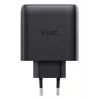 TRUST Maxo 65W iekštelpu maiņstrāvas ātrais lādētājs, 3× USB-C, maks. 20V, 2m kabelis, melns