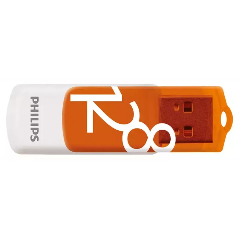Philips FM12FD05B USB zibatmiņa 128 GB USB Type-A 2.0 Oranža, Balta