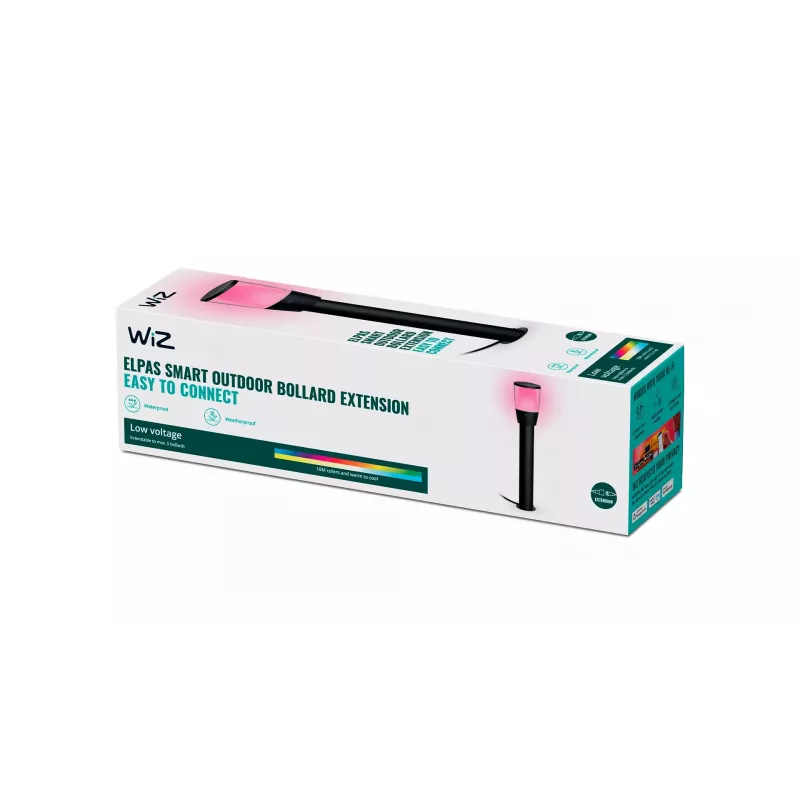 Viedais stāvgaismas/ceļa stabs Signify WiZ Bollard Starter Kit — LED, 220–240 V, melns, 108,5×108,5×518 mm