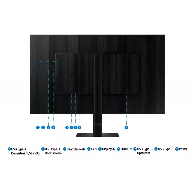Samsung S80UD datora monitors 81,3 cm (32 collas) 3840 x 2160 pikseļi 4K Ultra HD LCD melns