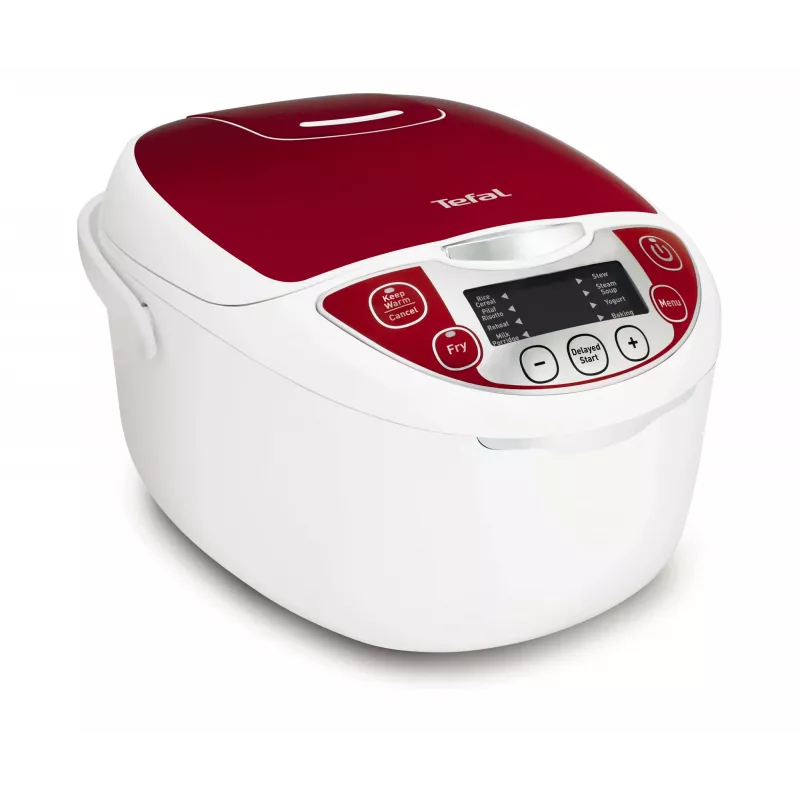 Tefal Multicook Pro 12 prog, 1,8 L, 750 W, sarkans, balts, keramika, LCD, 24 h