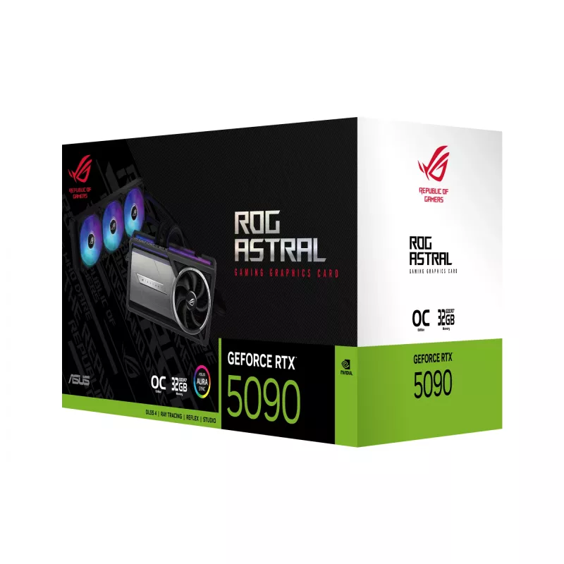 Grafikas karte ASUS GeForce RTX 5090 — 32 GB GDDR7, 512-bit, PCIe 5.0, 4 displeji, 2580 MHz boost