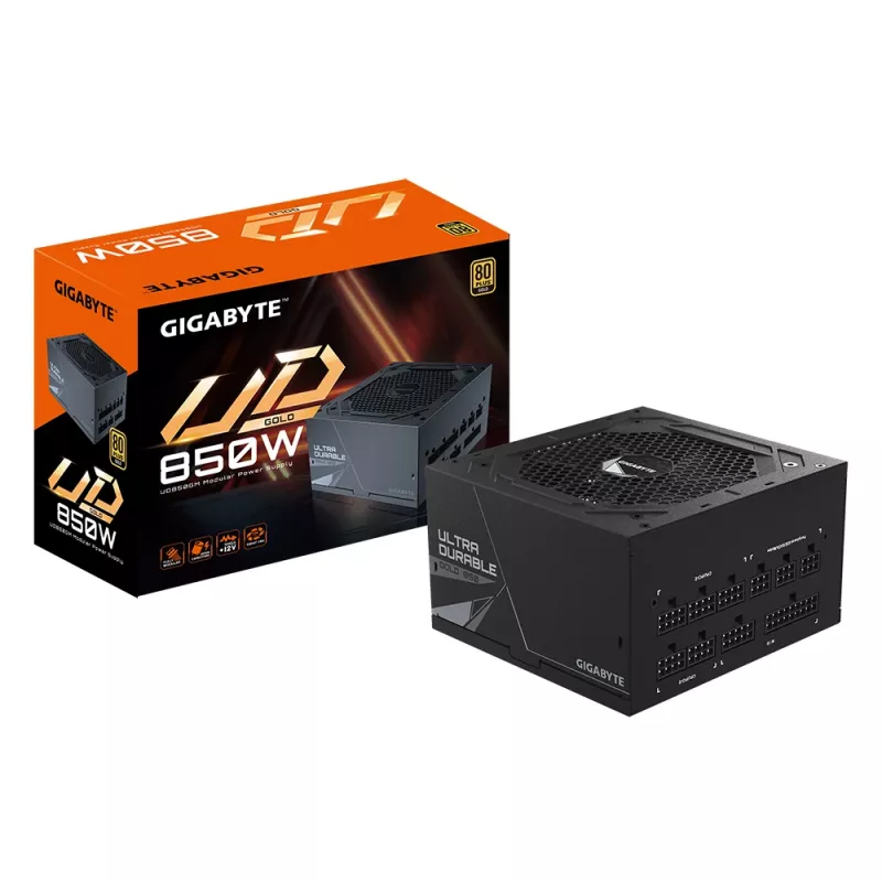 GIGABYTE UD850GM barošanas bloks 850 W 20+4 kontaktu ATX ATX melns