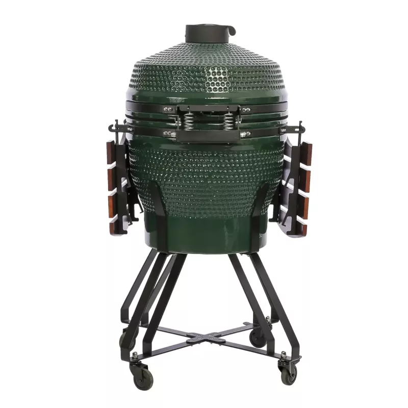 TARGUS Kamado Pro 22 collu grils Izmērs M (TunaBone) – keramiskais kamado, 22 collu cepšanas virsma, zaļš