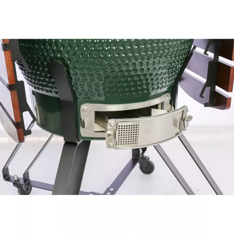 TARGUS Kamado Pro 22 collu grils Izmērs M (TunaBone) – keramiskais kamado, 22 collu cepšanas virsma, zaļš