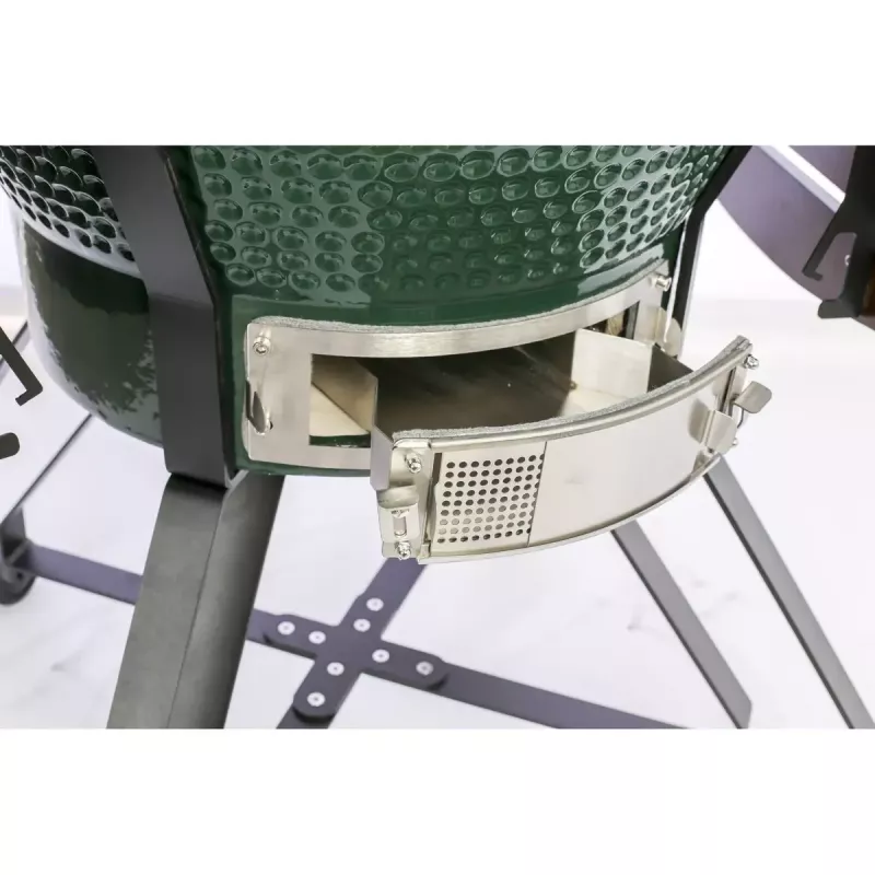 TARGUS Kamado Pro 22 collu grils Izmērs M (TunaBone) – keramiskais kamado, 22 collu cepšanas virsma, zaļš