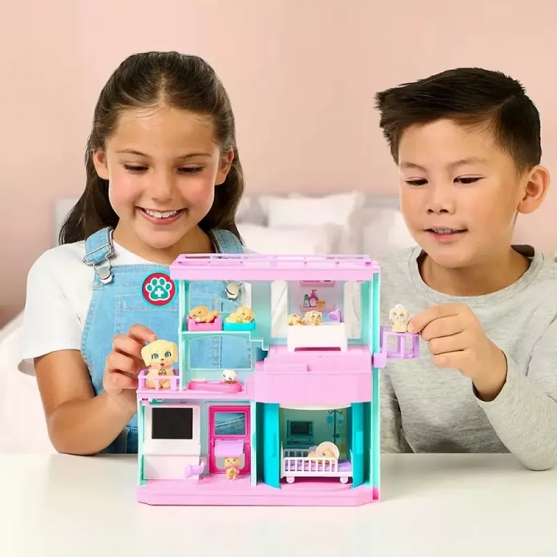 Interaktīvs mājdzīvnieku rotaļu komplekts Cobi Set Little Live Pets Families Clinic MO-26673, rotaļu komplekts ar klīnikas piederumiem