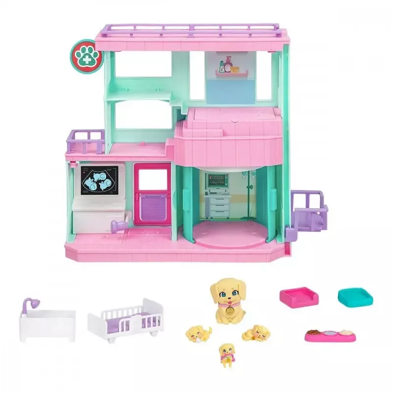 Interaktīvs mājdzīvnieku rotaļu komplekts Cobi Set Little Live Pets Families Clinic MO-26673, rotaļu komplekts ar klīnikas piederumiem