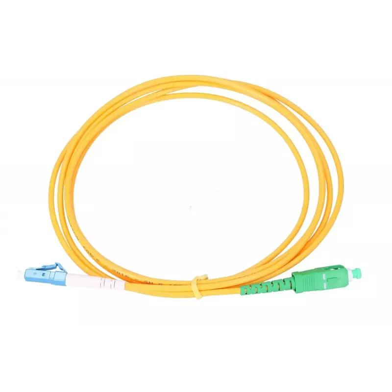 Optiskā kabeļa savienojošais vads Extralink SC/APC uz LC/UPC vienmoda G.652D 3 mm simplekss, 1 m