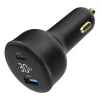 Automašīnas lādētājs Gembird TA-UC-AC2PD30LCD-CAR-01, USB-C, 30 W, 12–24 V, melns