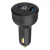Automašīnas lādētājs Gembird TA-UC-AC2PD30LCD-CAR-01, USB-C, 30 W, 12–24 V, melns