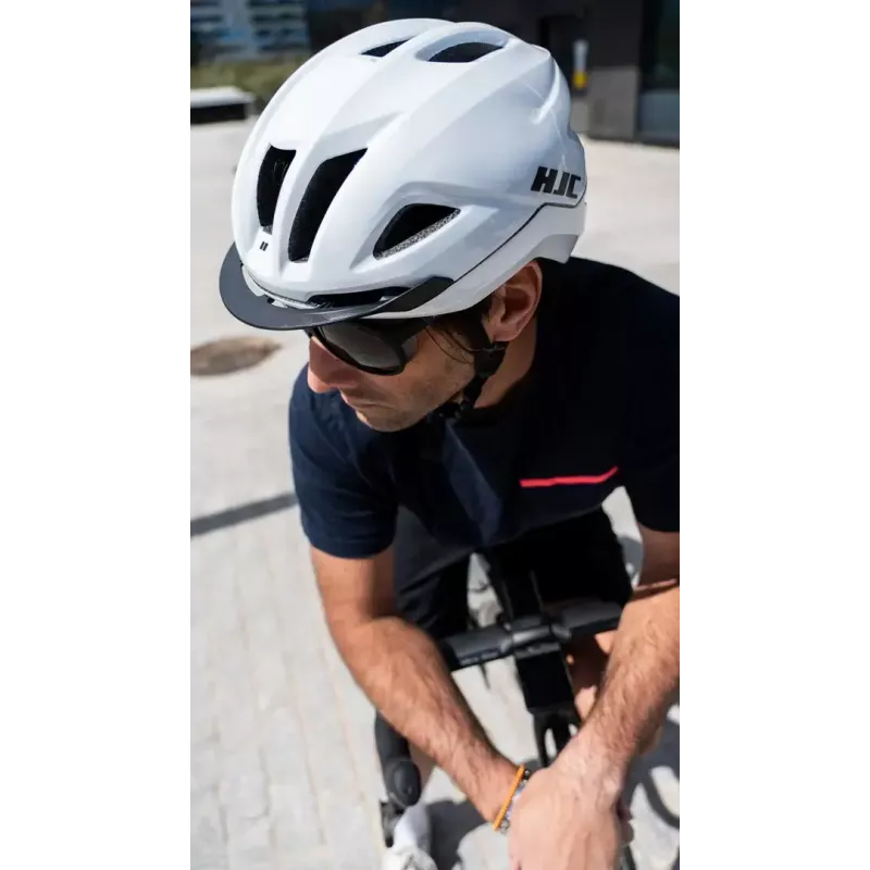 Velosipēda ķivere HJC CROSSER Balta Izmērs S — riteņbraukšanas aizsargķivere, S izmērs