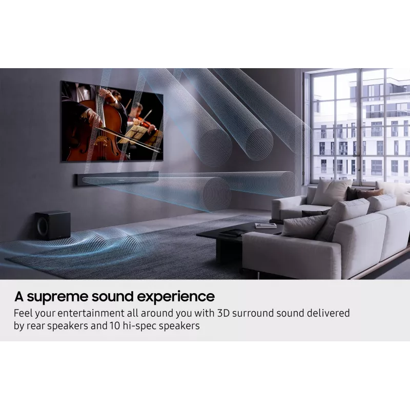 Samsung Q-series QS750F 5.1.2ch skaņas josla ar zemfrekvences skaļruni un aizmugurējiem skaļruņiem (2025)