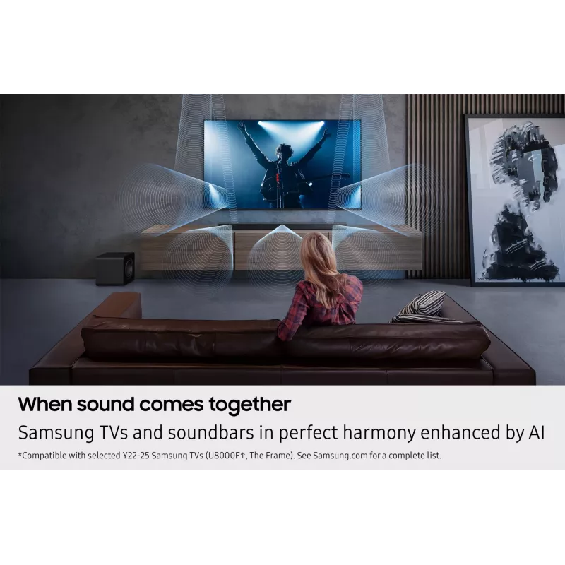 Samsung Q-series QS750F 5.1.2ch skaņas josla ar zemfrekvences skaļruni un aizmugurējiem skaļruņiem (2025)