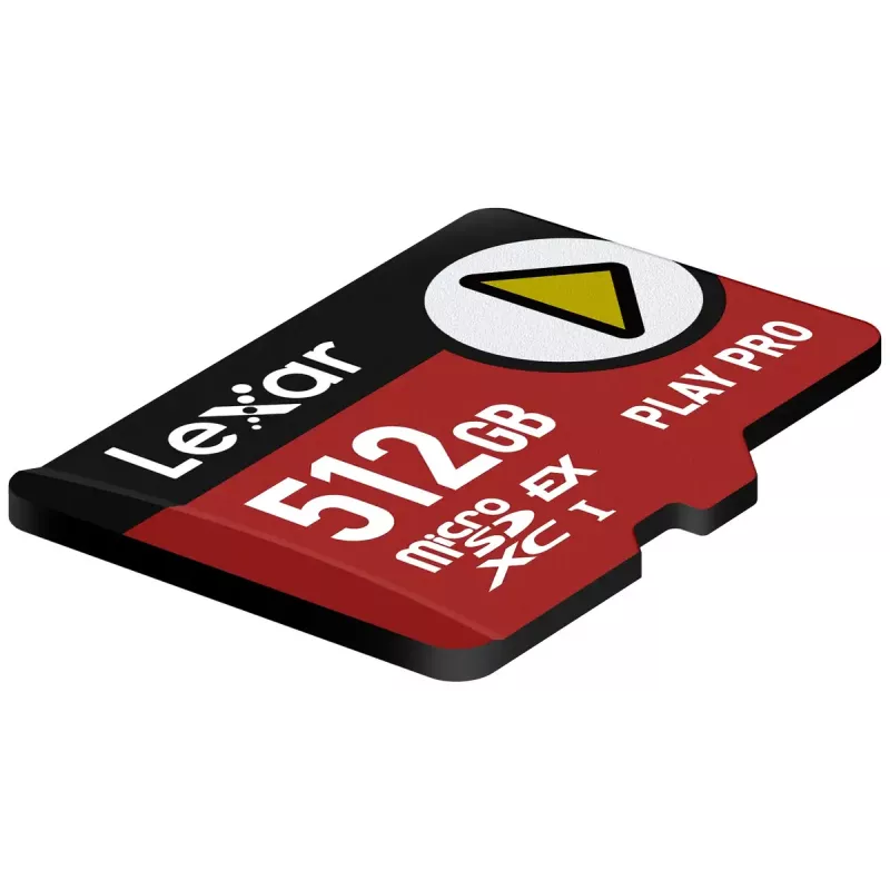 MicroSDXC atmiņas karte Lexar PLAY PRO 512 GB UHS-I U3 — 900 MB/s lasīšana, 600 MB/s rakstīšana
