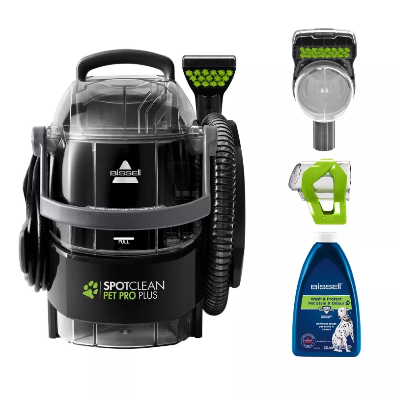 Bissell SpotClean Pet Pro Plus paklāju tīrīšanas iekārta Rokas Dziļa Melna, Caurspīdīga