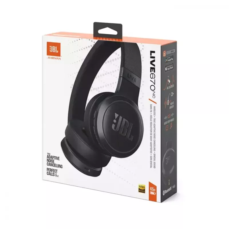 JBL Live 670NC austiņas Bezvadu Galvas stīpa Zvani/Mūzika Bluetooth Melns